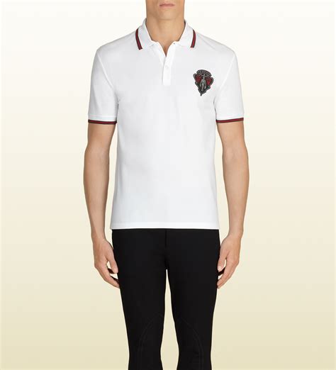 white mens gucci shirt|gucci polos for men.